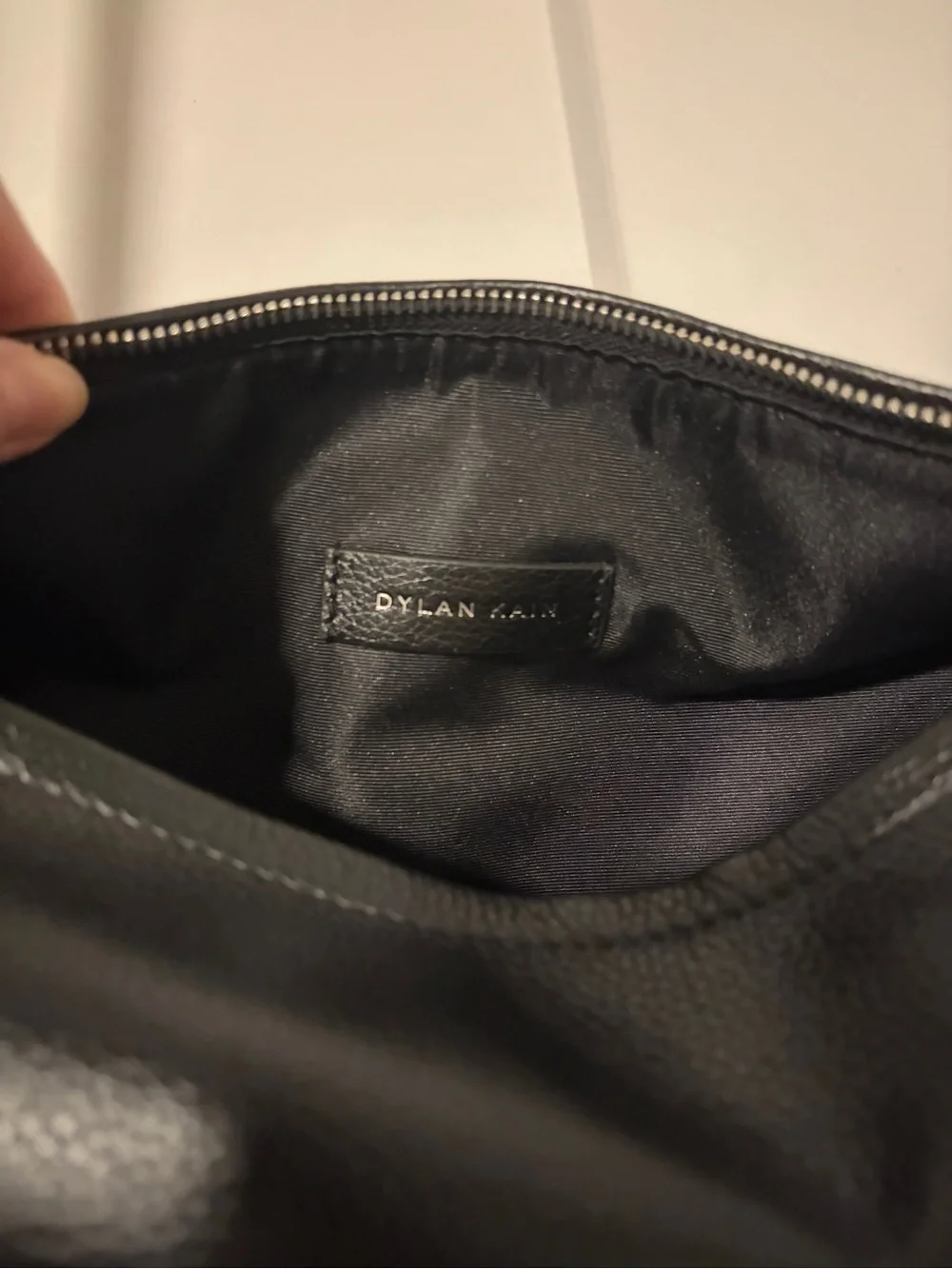 Dylan Kain Black Leather Hobo Bag